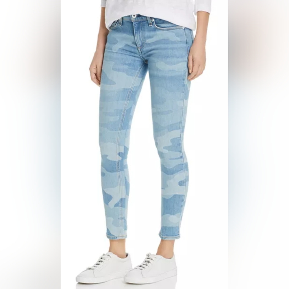 Rag & Bone Cate Midrise Ankle Skinny In Faded Camo Size 25 - Picture 9 of 9